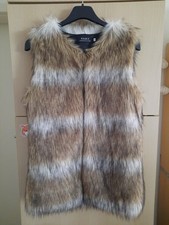 Damen Kunstpelz Weste S Neu