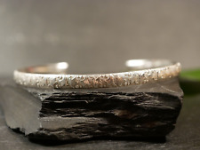 Silber Armreif Oberarmreif Struktur Glatt Blätter Floral Ranken Glänzend Cool