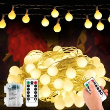 100LED Lichterkette Kugeln Innen Außen Party Garten balkon Beleuchtung Deko DHL