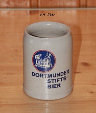 Dortmunder Stifts Bier Bierkrug Steingut Steinzeug Keramik 0,4 L Vintage sehr al