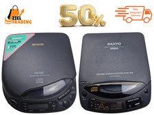 2er Set CD-Player: Sanyo CDP-45A & Aiwa XP-33 – Tragbar/Schwarz – Defekt