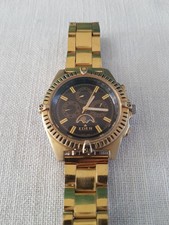 EDEN SWITZERLAND SWISS Mondphasen Uhr fluoreszierend armbanduhr Goldfarbe