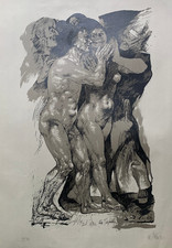 Willi Sitte - Große Lithographie - Für Tizian -  1983  - Signiert