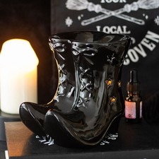 Black Witch Boots Hexenstiefel schwarz Duftlampe Melt Warm aus Keramik