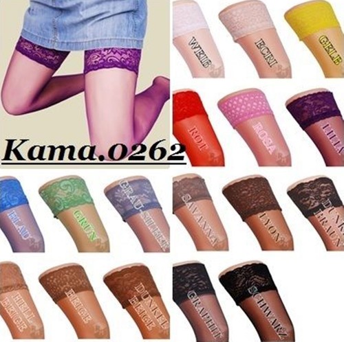 Lycra halterlose strümpfe gr - ,