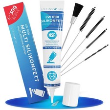 LOBENSWERK Silikonfett für Kaffeevollautomaten mit und ohne Milchschlauchbürsten