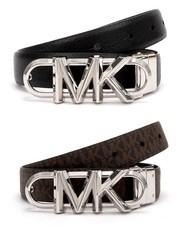 MICHAEL KORS REVERSIBLE MONOGRAM LOGO MK BUCKLE BELT DAMENGÜRTEL 558813