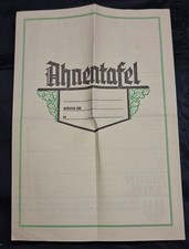 (1430) Grosse Ahnentafel 1930er Jahre / blanko / gedruckt in Dresden