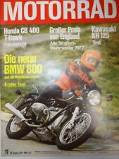 Motorrad 17 / 77, 1977, Honda CB 400 T, Kawasaki KH 125, Puch Cobra, BMW R 80/7