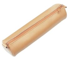 Schlamperrolle Federmäppchen Schlamper Leder natur beige Faulenzer Mäppchen