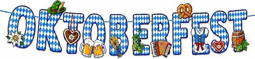 Oktoberfest girlande blau - oktoberfest,