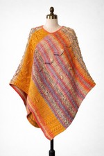 Damen Strick Poncho mit