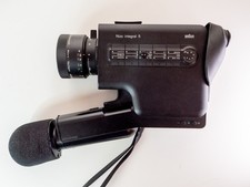 Vintage Braun Nizo Integral 5 Filmkamera Kamera Super 8 mit Ledertasche