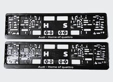 2x "Home of Quattro" Kennzeichenhalter