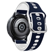 Leder/Silikon Kombi Armband für Amazfit, Samsung, Huawei, Xiaomi, Fitbit...