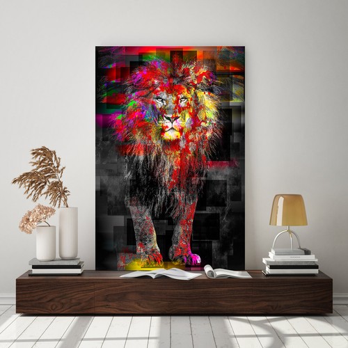 Acrylglas wandbild löwe lion - wandbild,