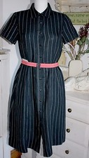 Noa Noa Dress Kleid Kurzarm  Palermo Linen Striped Dess Blue  size: S Neu 