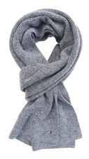 TOMMY HILFIGER - SCHAL STRICKSCHAL  FLAG FUZZY SCARF - GRAU melange - NEU