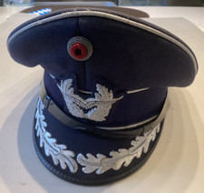 Alte Mütze Militär Uniform Luftwaffe Offz Bundeswehr Gr S-M Sammlerstück blau