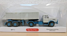 Wiking 1:87 - Henschel HS 140 Hinterkipper-Sattelzug papyrusweiß / blau - 067711