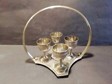 Eierbecher Ständer Heimendahl & Keller Art Déco Menage+4 Eierbecher +Glaseinsatz