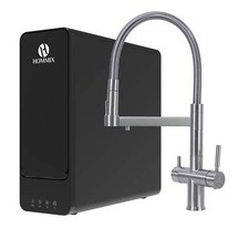 Hommix hydRO Unterspüle Tankless RO-System mit Hommix Savona Nickel gebürstet Pul