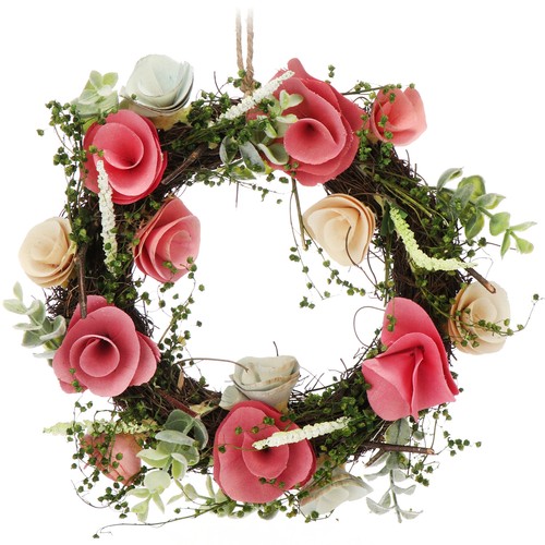 Osterkranz mit blumen aus - osterkranz,
