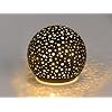 Drehende Kugel Dekoration Sterne Weihnachten LED Beleuchtung 15cm