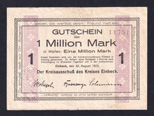 Einbeck - Kreis - 1 Million Mark - 22.8.1923