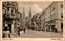 AK GRUSS AUS SCHLESIEN LIEGNITZ GOLDBERGER STRASSE 1942
