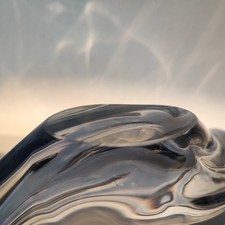 Grosse seltene Glasschale BERANEK Skrdlovice Vizner Czech Glass ANDROMEDA bleu