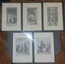 5 Bleistift Zeichnungen von