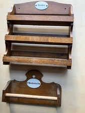 Vintage Gewürzregal aus Holz