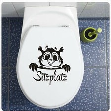 Sitzplatz WC Deckel  Eulen Aufkleber Wandtattoo Bad Toilettendeckel Klo TDA103