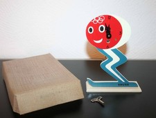 Olympia Maskottchen, olympische Spiele, Grenoble 1968, Shuss, Uhr, in alter OVP