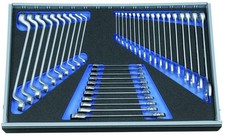GEDORE 2005 CT4-2-7 Ring-Maulschlüssel-Sortiment, in Check-Tool-Modul, 39-teilig
