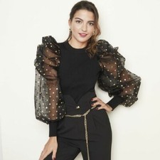 Damen Strickpulli Bluse Top