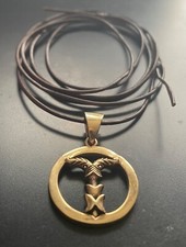 Irminsul Weltenbaum Kette Schmuck Wikinger Thorshammer Bronze Rune Frau Leder