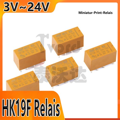 Hk19f miniatur print relais - hk19f, 3v
