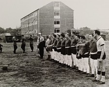 Fussballer Fussballmannschaft Männer Kaserne Soldaten Wehrmacht Sportler Foto 