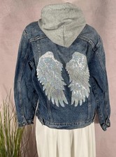 neu Jeans JACKE Kapuze ANGEL