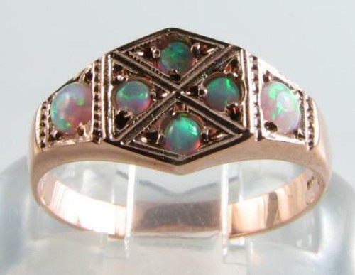 9kt roségold opal cluster - 9kt,