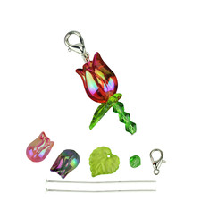 10x Bastelset Blumen Anhänger