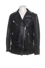 Stradivarius, Bikerjacke, Damen, Größe: S, Schwarz, Lederimitat Oversize Top 