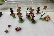 Erzgebirge vintage STEINBACH Figuren Hase Engel Blumenkind Raabe 11 Stück