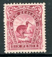 New Zealand 1908 6p Kiwi Bird