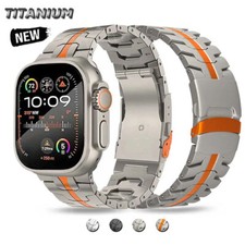 Titan/Edelstahl Armband für Apple Watch 3 4 5 6 7 8 9 SE 42-49mm Ultra 2 Ersatz