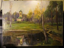 Impressionist Heinrich von Hornig Berlin 1948 : Am Weiher ähnl. Karl Hagemeister