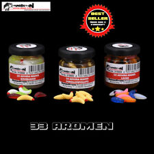 50 Künstliche Bienenmaden Maden im Aroma Dip Friedfisch, Raubfisch Forellenköder