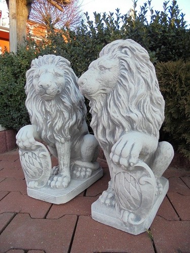 Gartenfiguren löwenpaar mit - gartenfiguren,,
